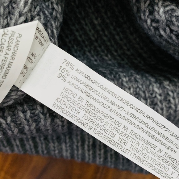 🚫SOLD🚫ZARA GREY CHUNKY KNIT SWEATER JUMPER SLITS - Picture 10 of 10
